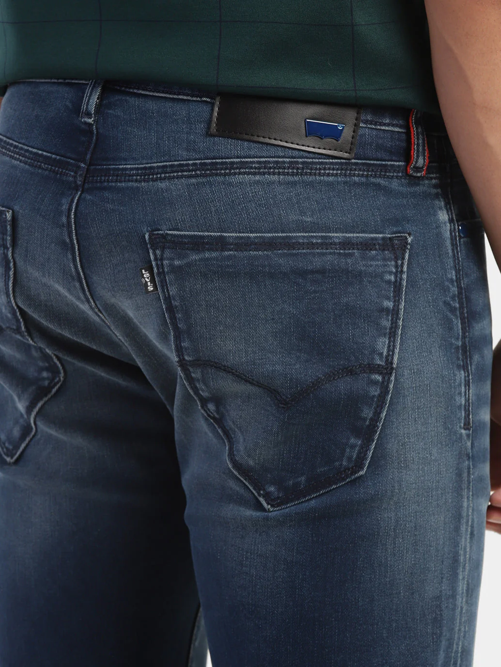 Men's Redloop 65504 Blue Skinny Fit Mid Rise Jeans - Image 7