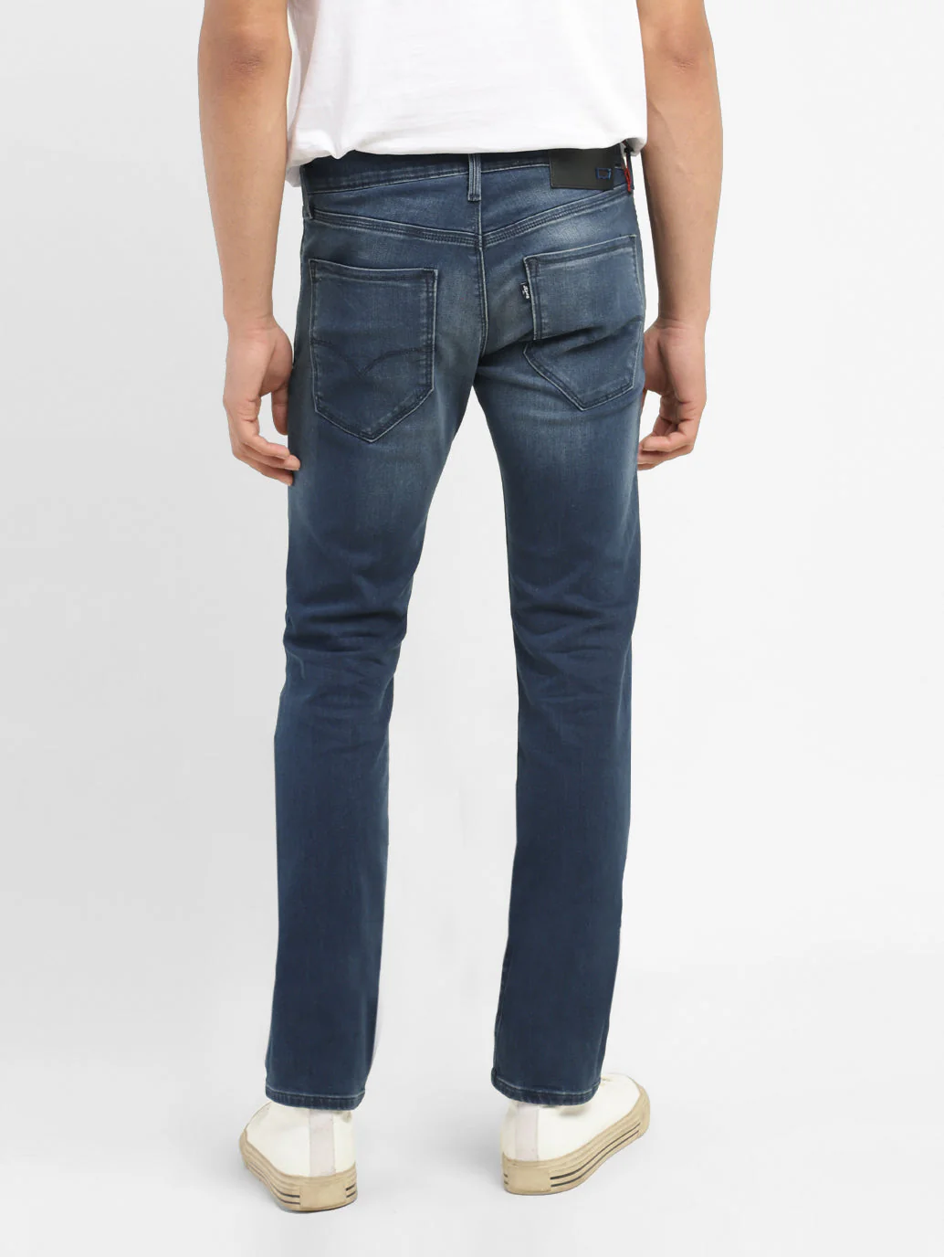 Men's Redloop 65504 Blue Skinny Fit Mid Rise Jeans - Image 3