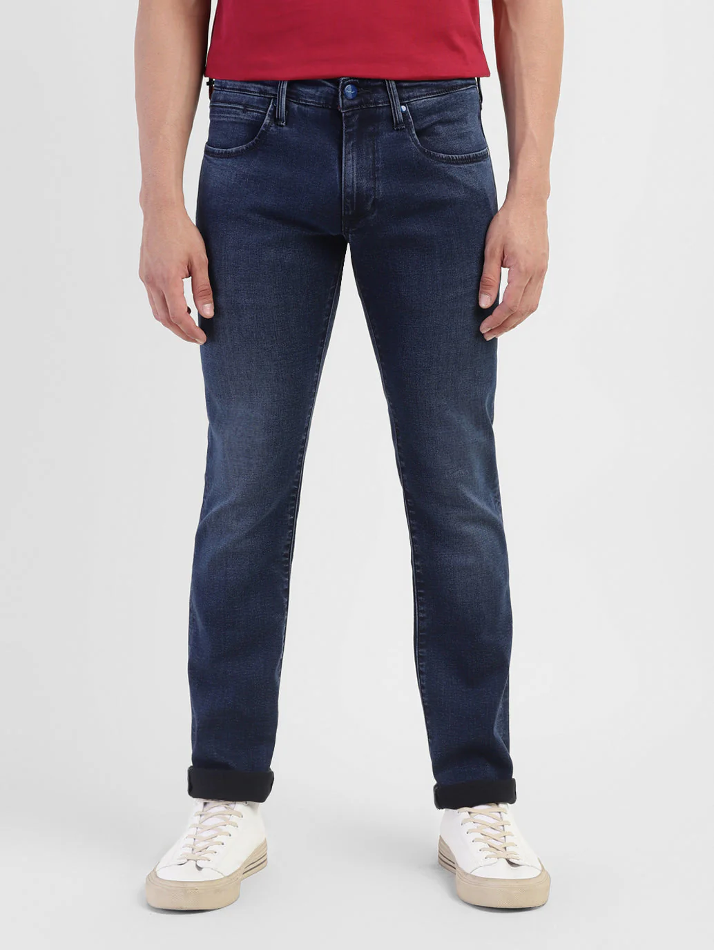 Men's Redloop 65504 Blue Skinny Fit Mid Rise Jeans - Image 2