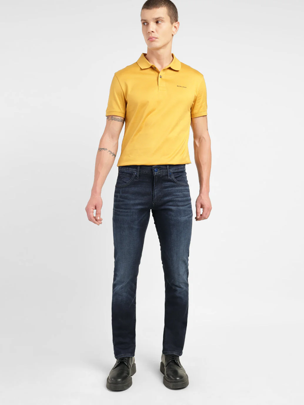 Men's Redloop 65504 Blue Skinny Fit Mid Rise Jeans - Image 2
