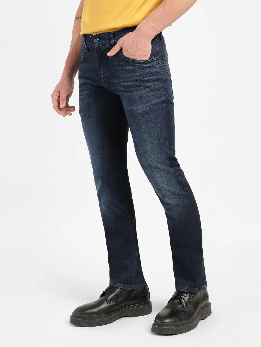 Men's Redloop 65504 Blue Skinny Fit Mid Rise Jeans - Image 4