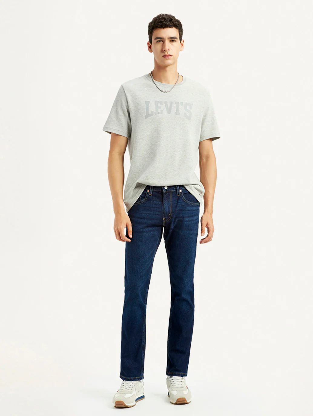 Men's 65504 Dark Blue Skinny Fit Mid Rise Jeans
