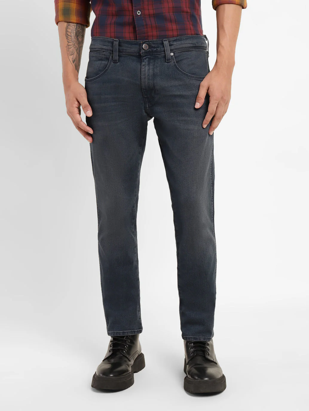 Men's 65504 Blue Skinny Fit Mid Rise Jeans
