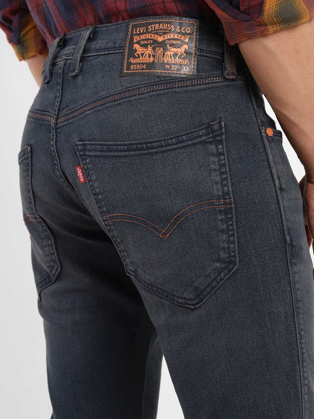 Men's 65504 Blue Skinny Fit Mid Rise Jeans - Image 6