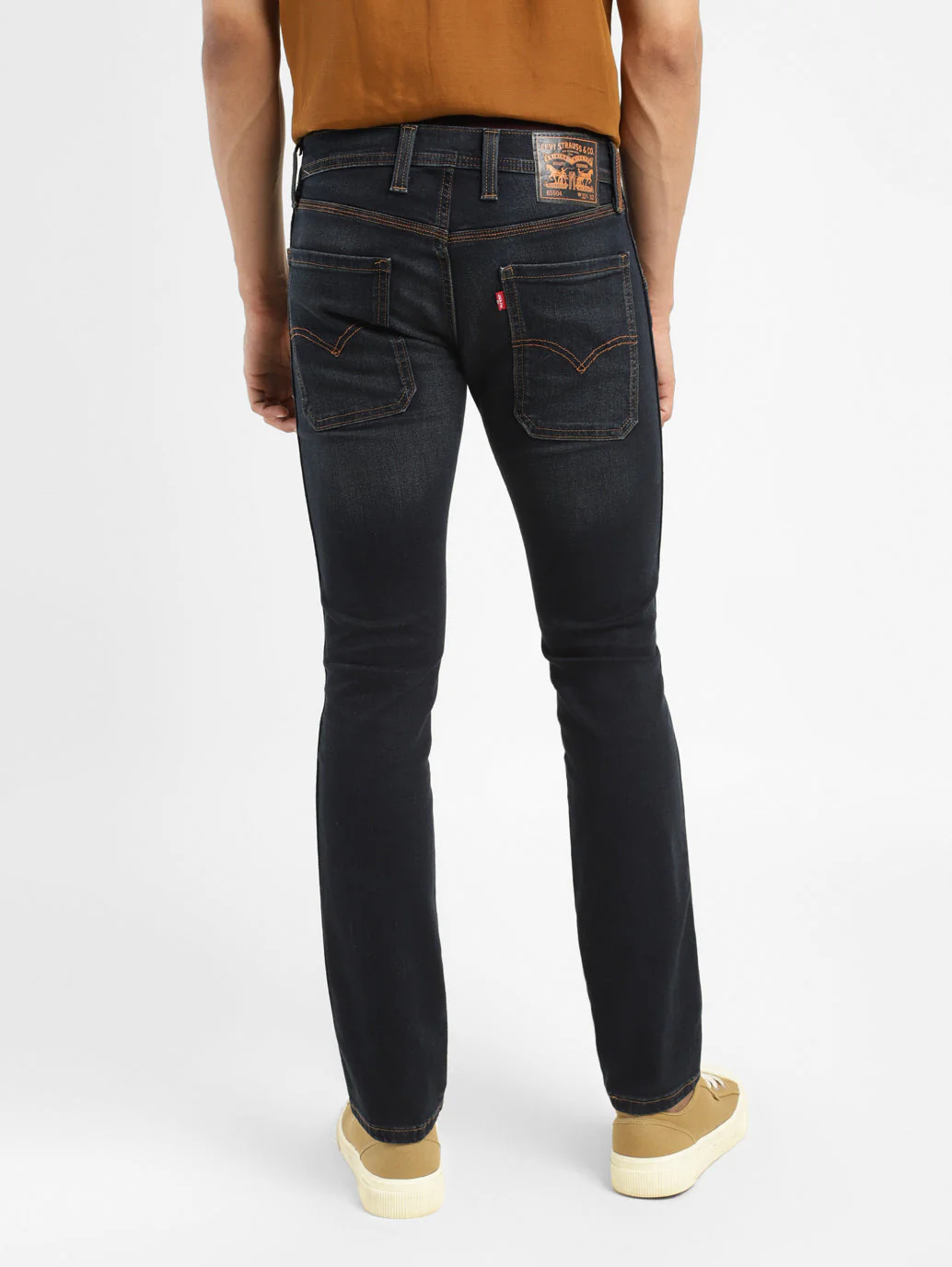 Men's 65504 Blue Skinny Fit Mid Rise Jeans - Image 3