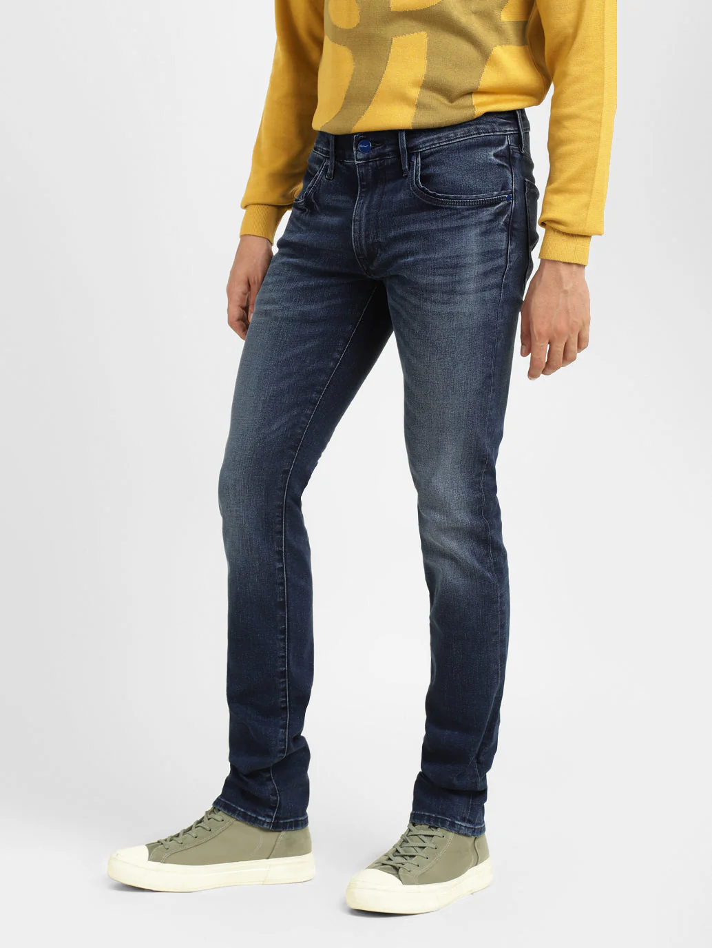 Men's Redloop 65504 Blue Skinny Fit Mid Rise Jeans - Image 4
