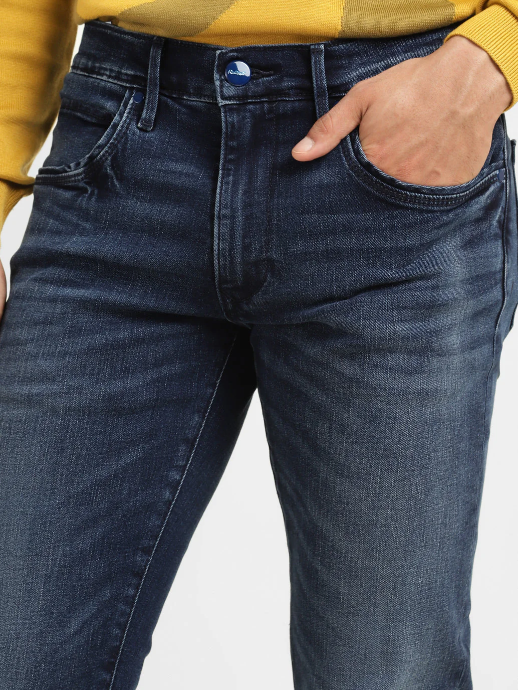 Men's Redloop 65504 Blue Skinny Fit Mid Rise Jeans - Image 6