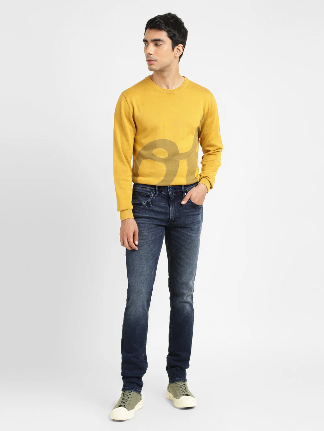 Men's Redloop 65504 Blue Skinny Fit Mid Rise Jeans - Image 7