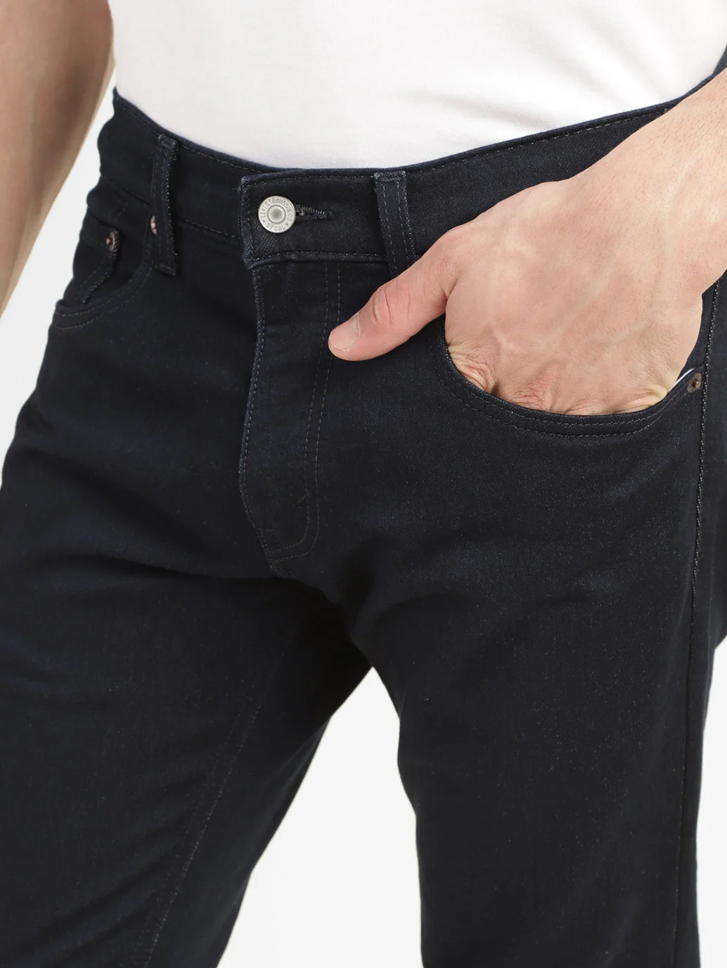 Men's 65504 Blue Skinny Fit Mid Rise Jeans - Image 4