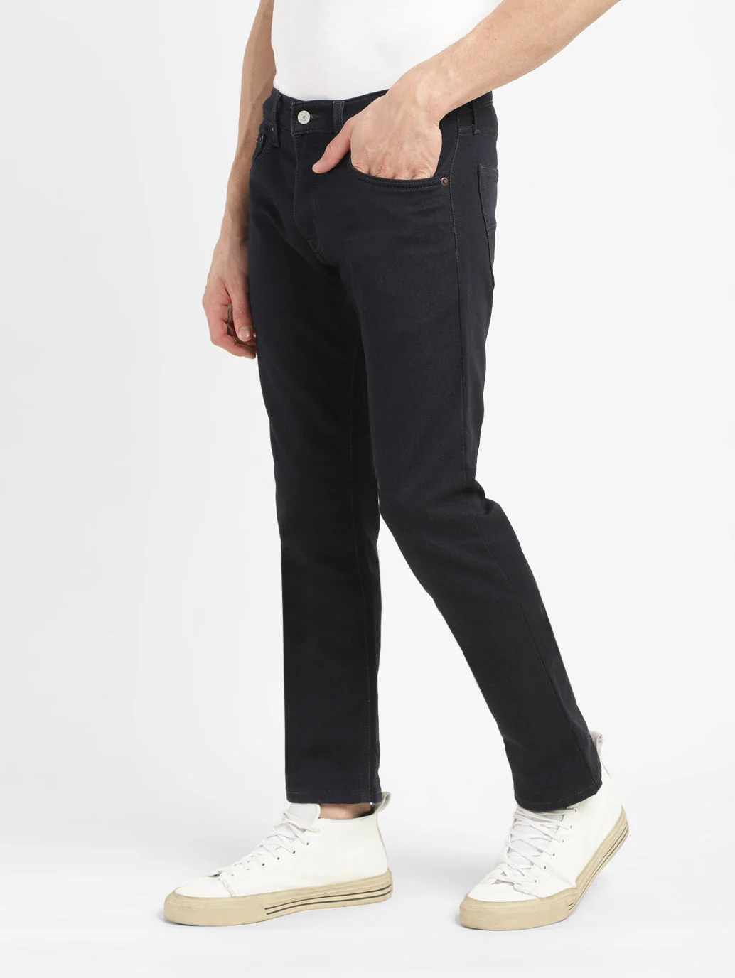 Men's 65504 Blue Skinny Fit Mid Rise Jeans - Image 5