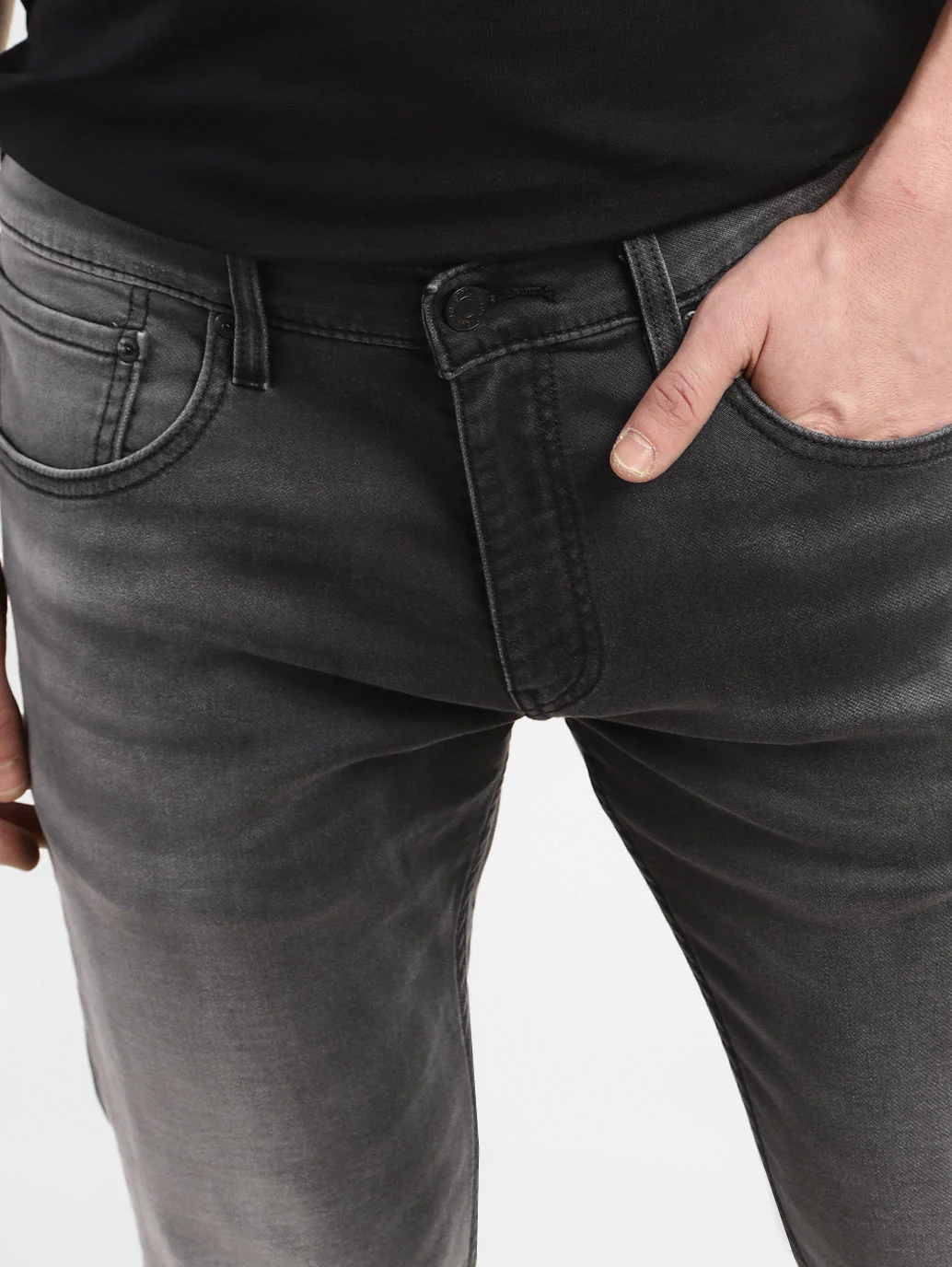 Men's 65504 Grey Skinny Fit Mid Rise Jeans - Image 5