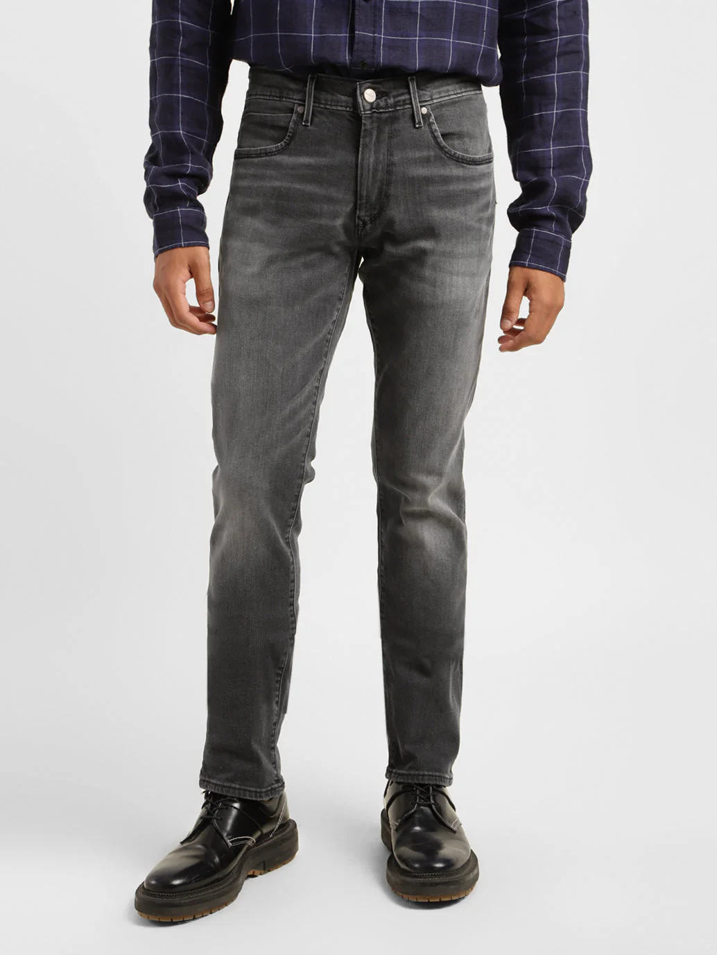 Men's Redloop 65504 Grey Skinny Fit Mid Rise Jeans - Image 2