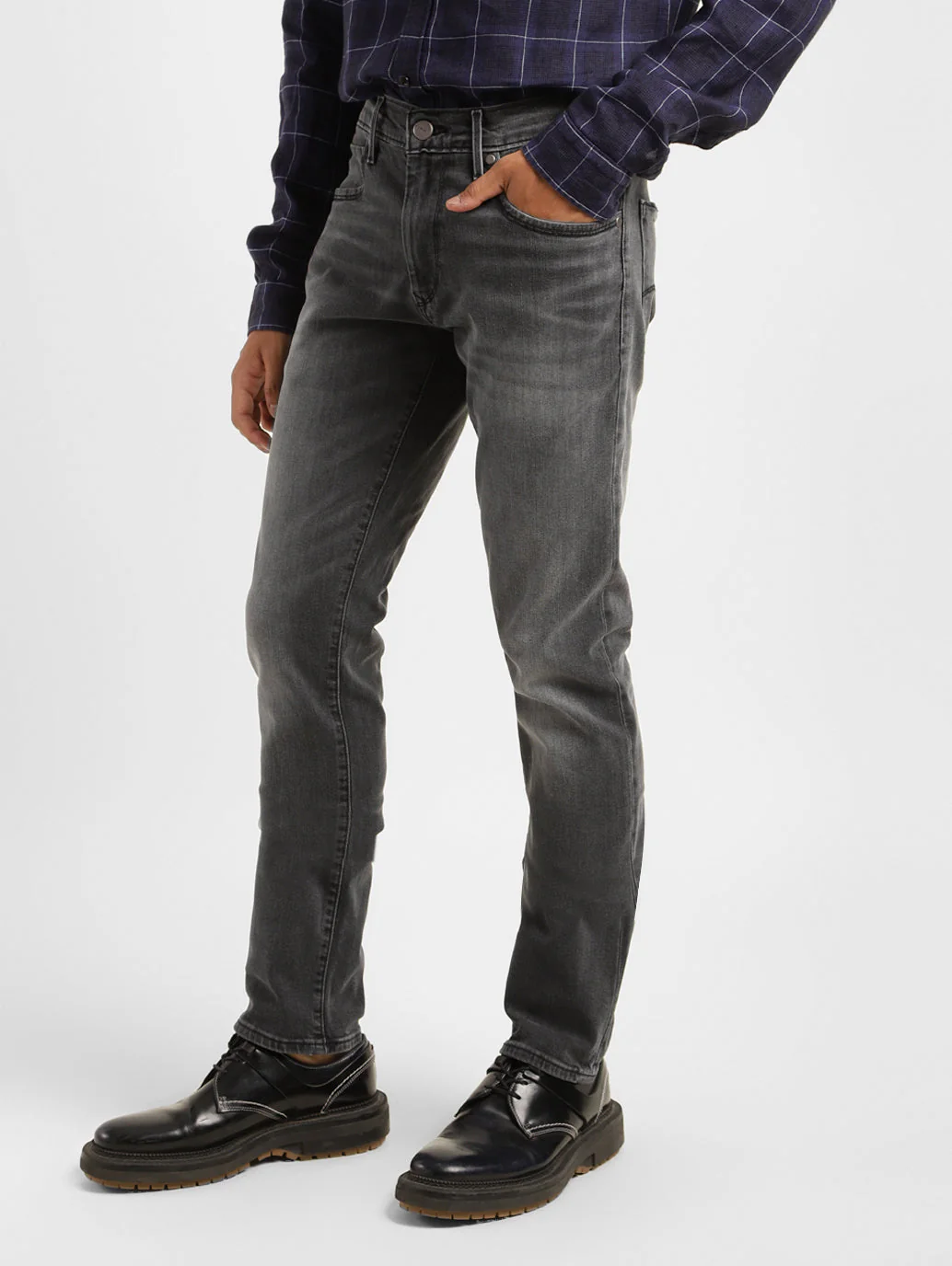 Men's Redloop 65504 Grey Skinny Fit Mid Rise Jeans - Image 4