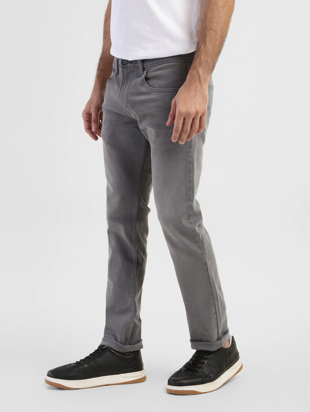 Men's 65504 Grey Skinny Fit Mid Rise Jeans - Image 4