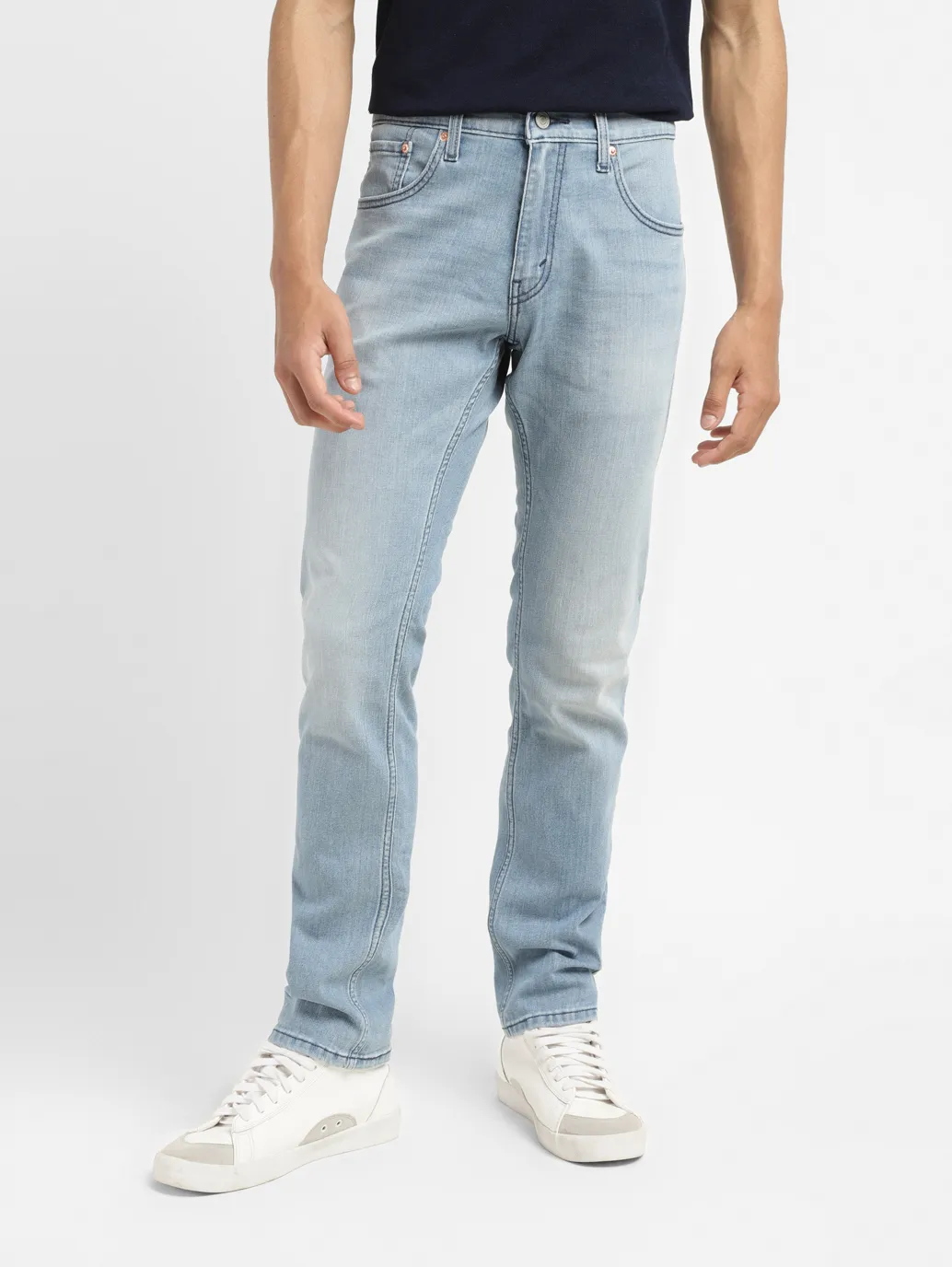 Men's 65504 Blue Skinny Fit Mid Rise Jeans - Image 2