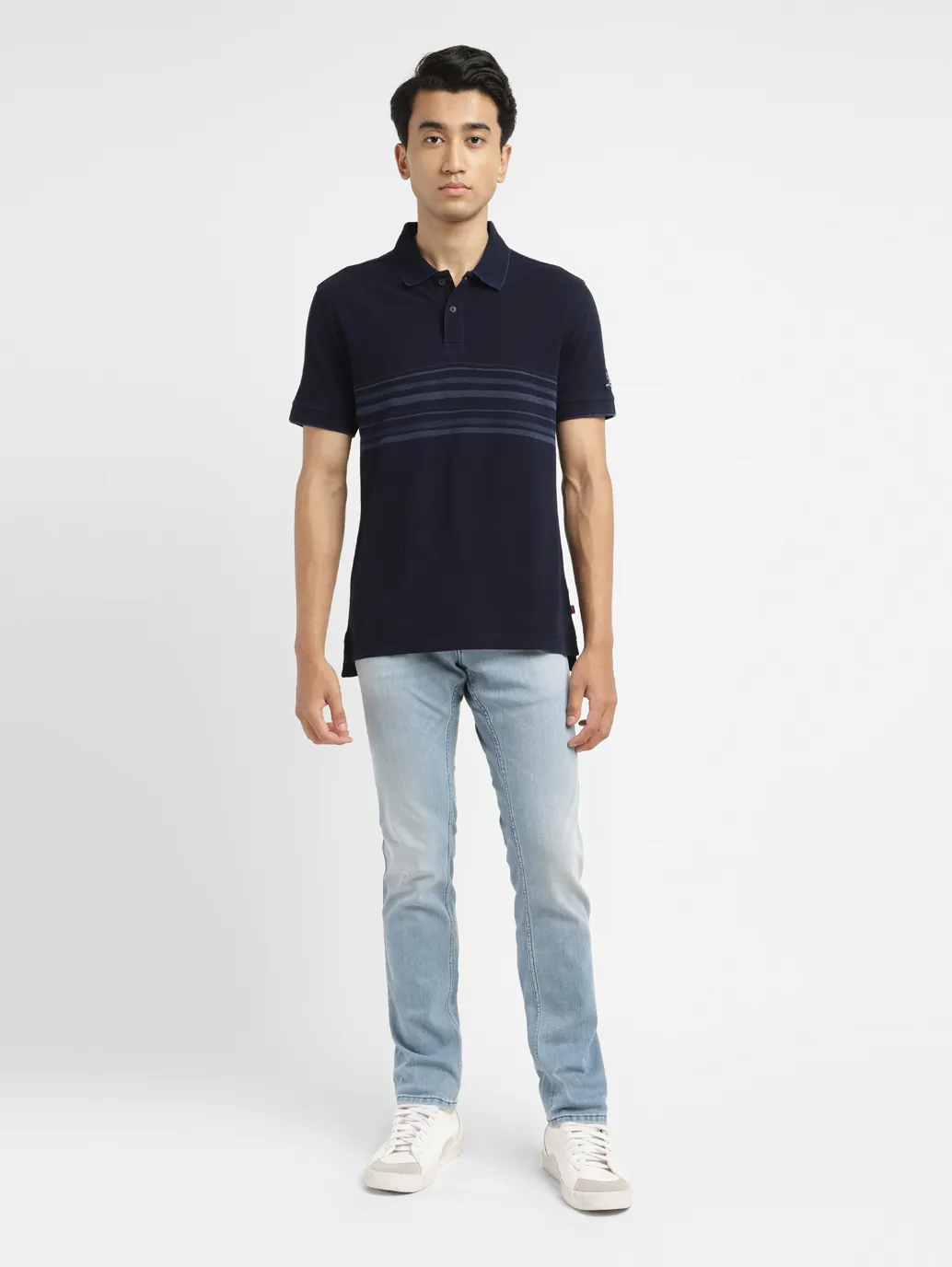 Men's 65504 Blue Skinny Fit Mid Rise Jeans - Image 7