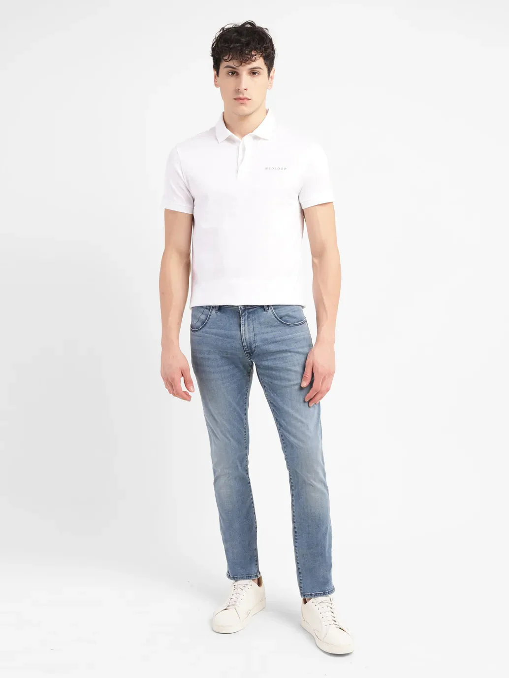 Men's Redloop 65504 Blue Skinny Fit Mid Rise Jeans