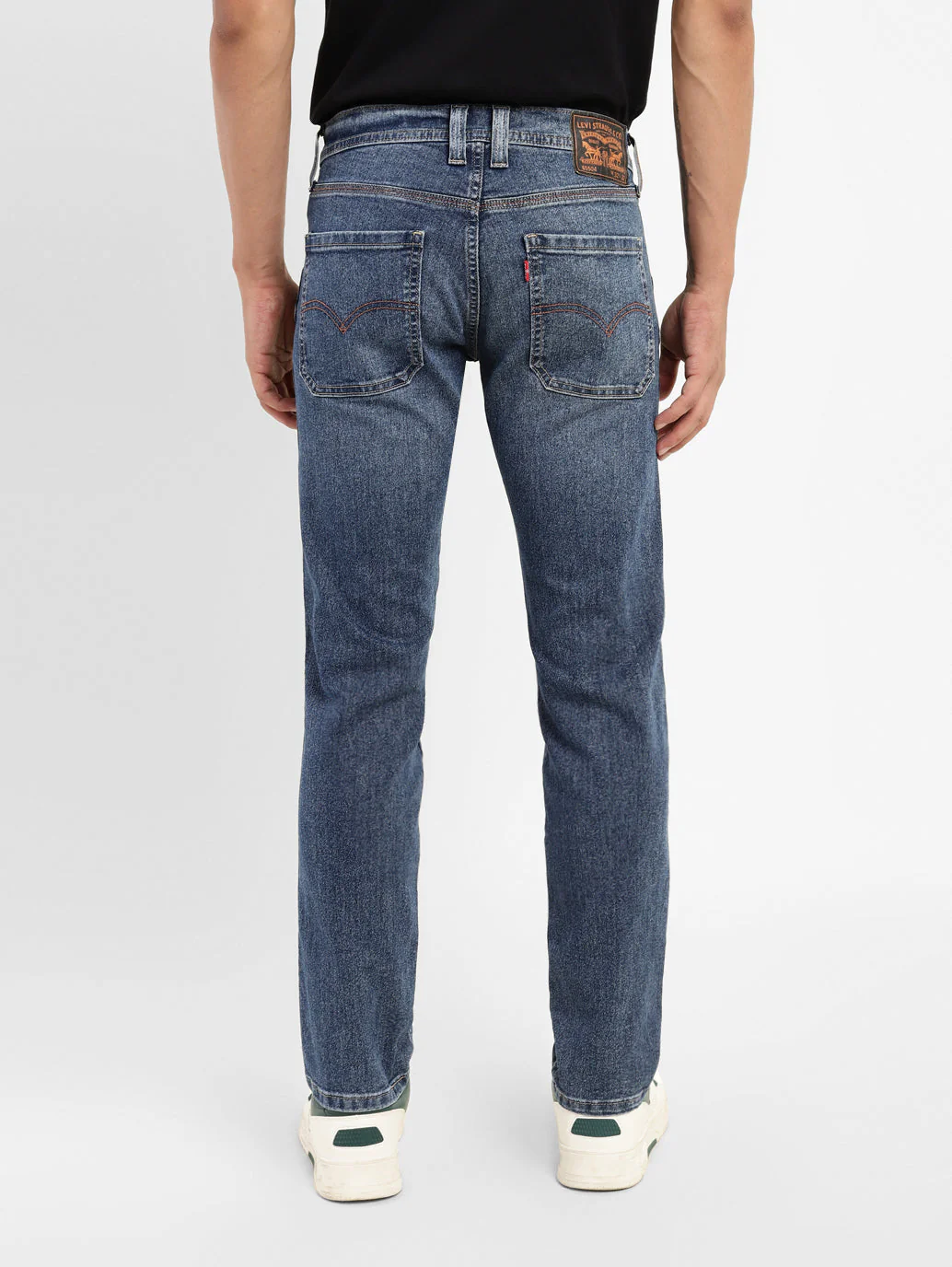 Men's 65504 Blue Skinny Fit Mid Rise Jeans - Image 3