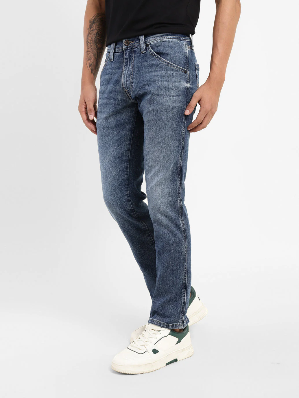 Men's 65504 Blue Skinny Fit Mid Rise Jeans - Image 4