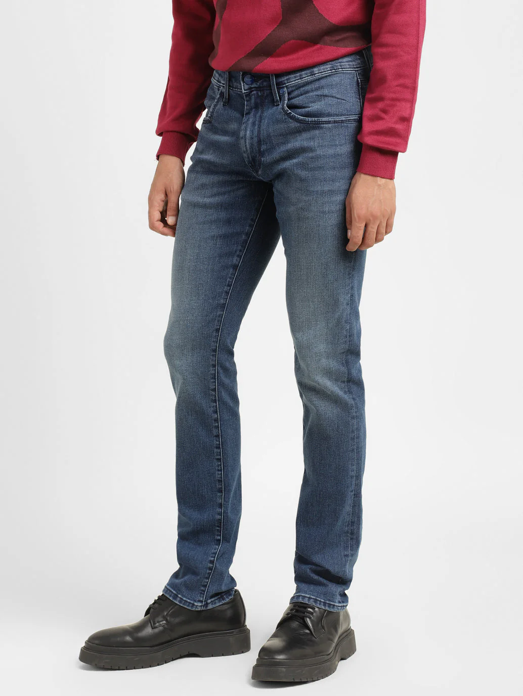 Men's Redloop 65504 Blue Skinny Fit Mid Rise Jeans - Image 4