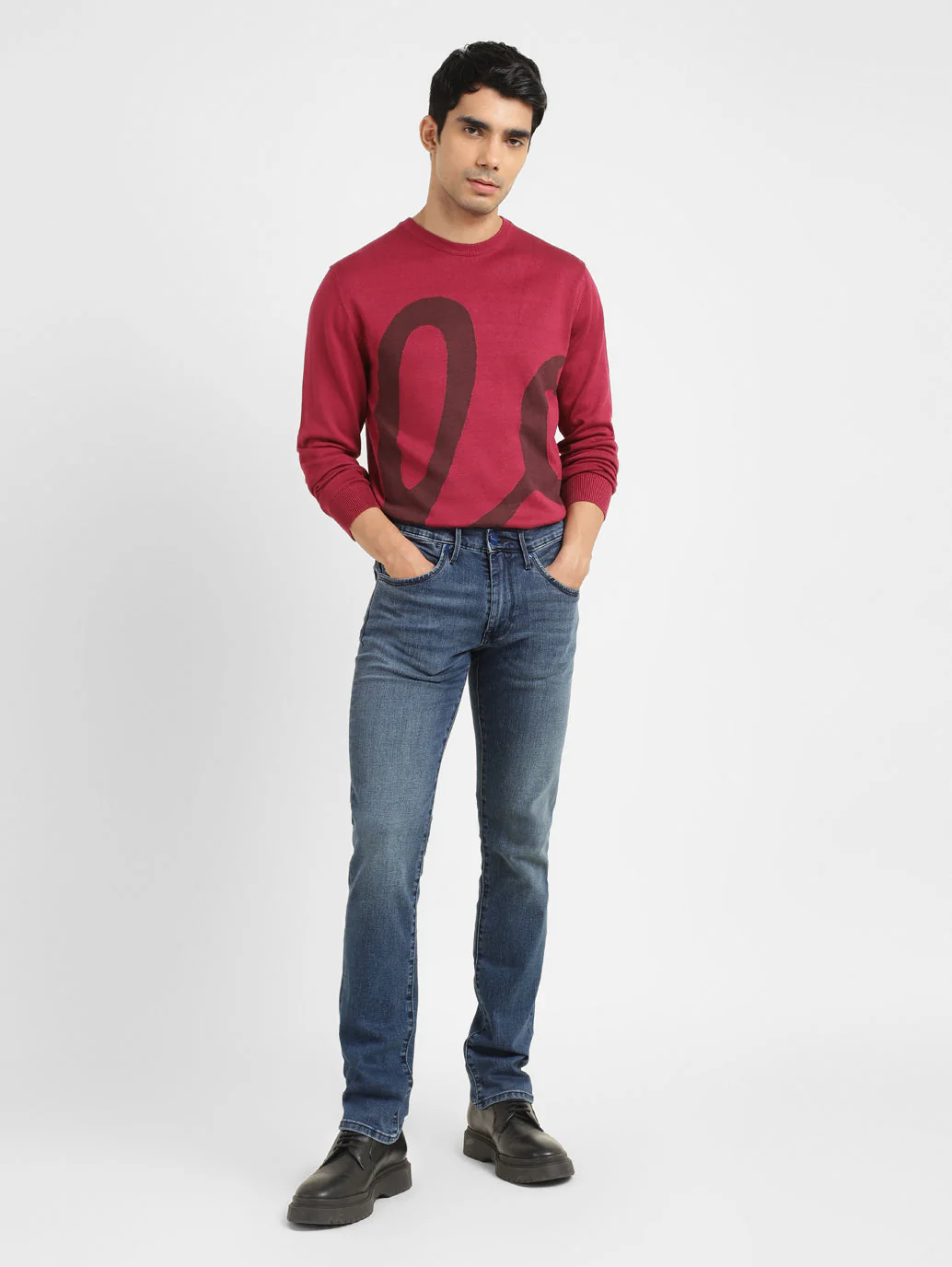 Men's Redloop 65504 Blue Skinny Fit Mid Rise Jeans - Image 7