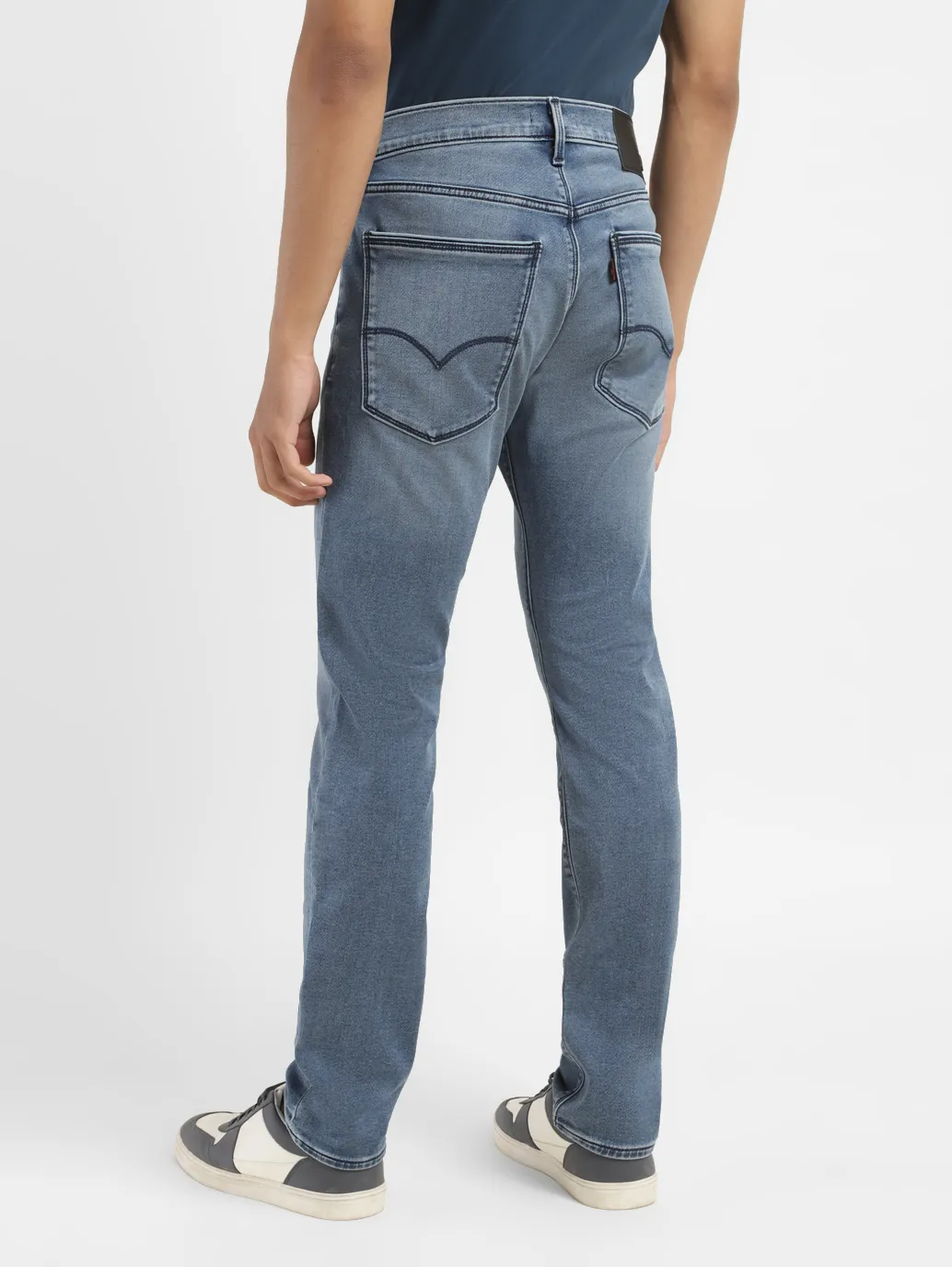 Men's Redloop 65504 Blue Skinny Fit Mid Rise Jeans - Image 3
