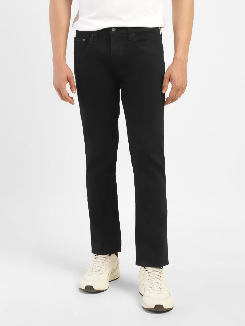 Men's 65504 Black Skinny Fit Mid Rise Jeans - Image 7