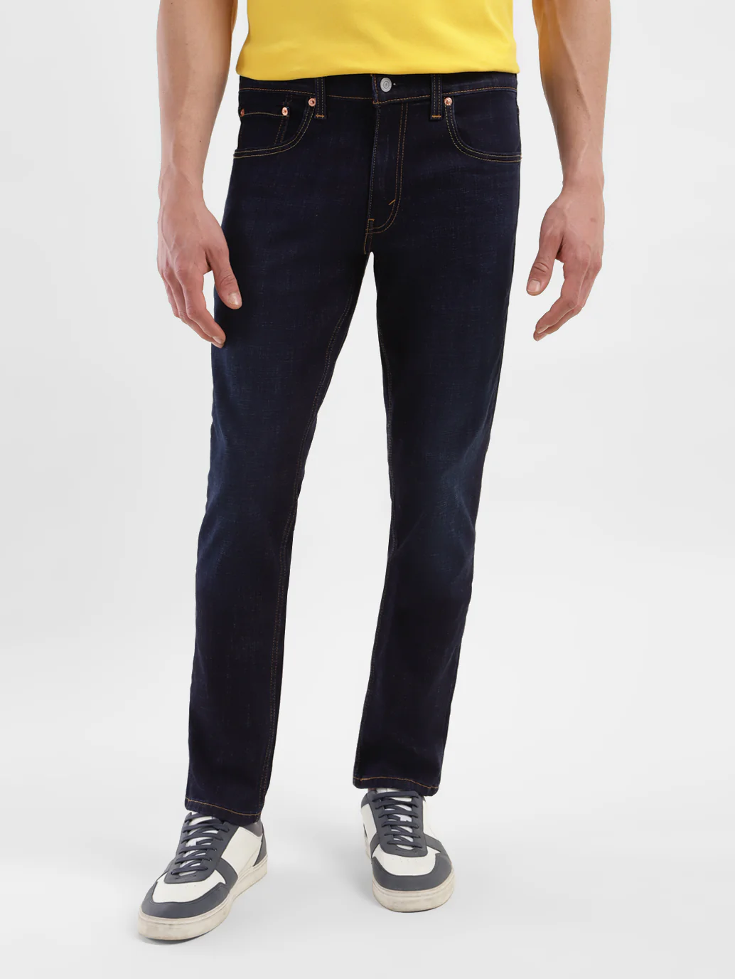 Men's 65504 Blue Skinny Fit Mid Rise Jeans - Image 6