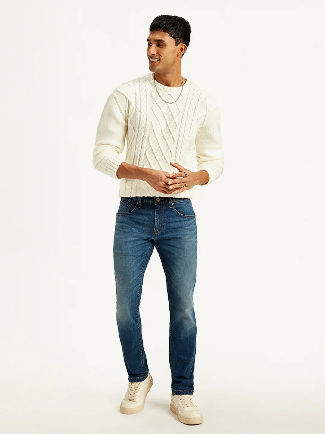 Men's 65504 Blue Skinny Fit Mid Rise Jeans