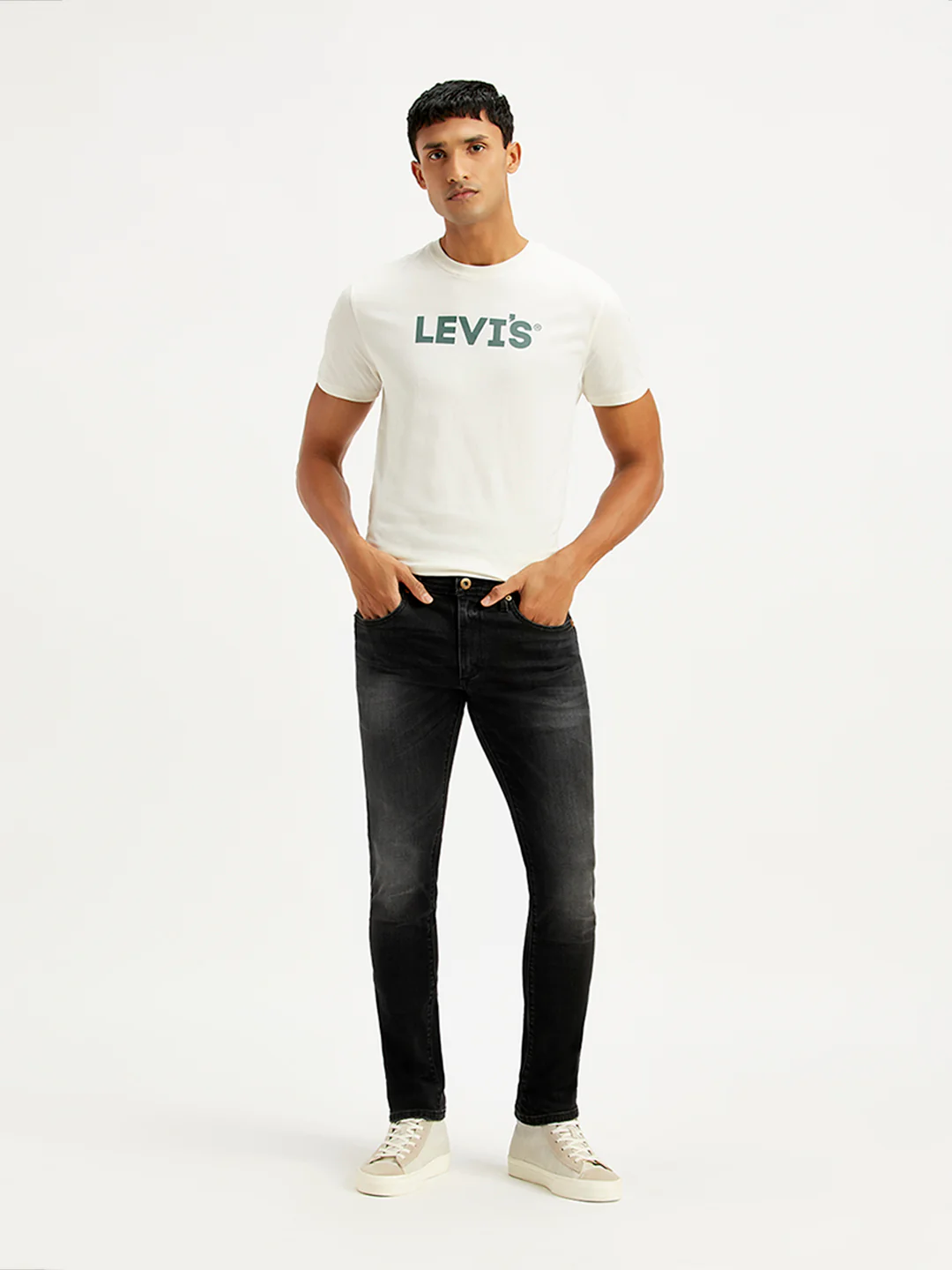 Men's 512 Black Slim Tapered Fit Mid Rise Jeans