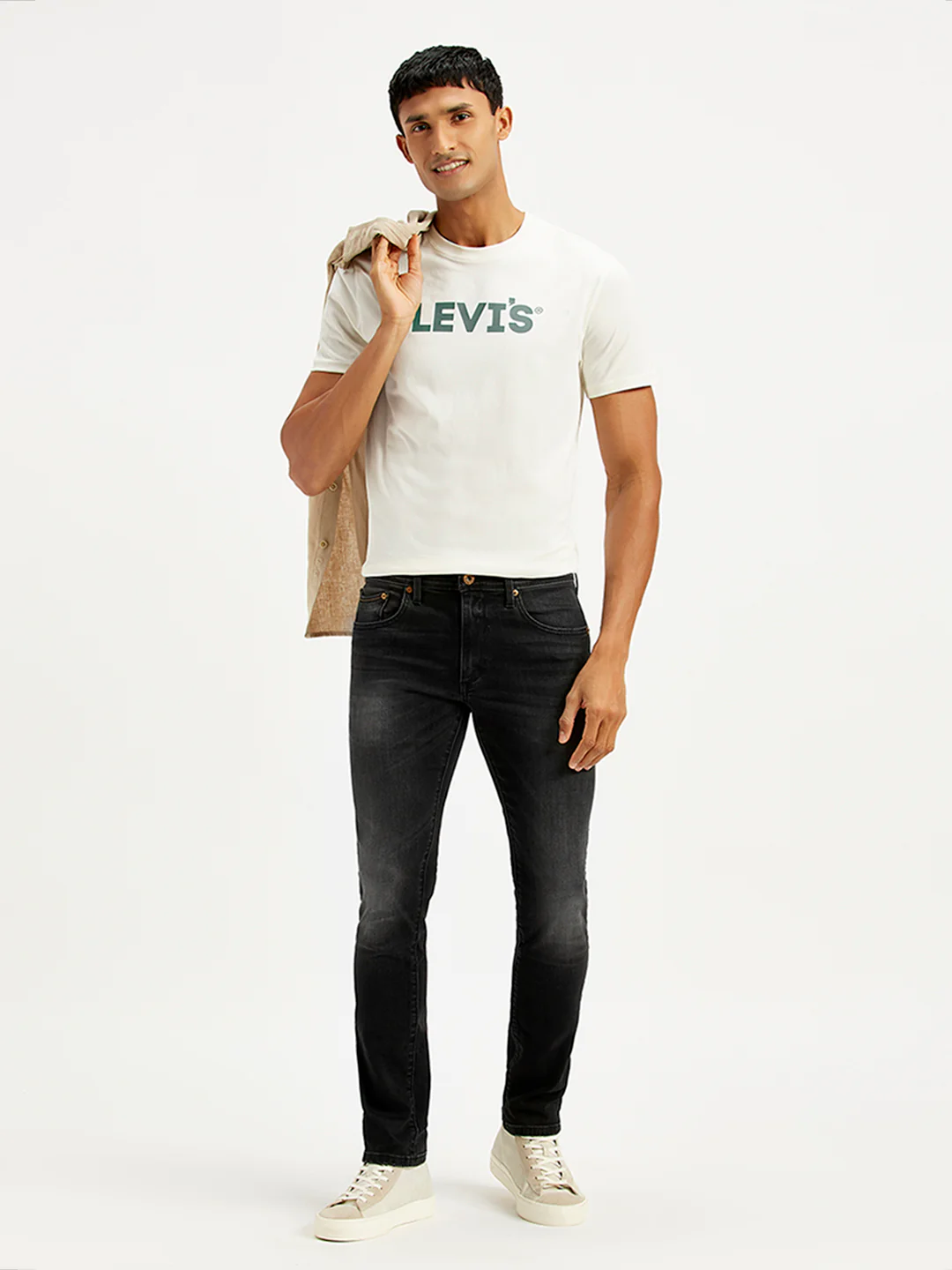 Men's 512 Black Slim Tapered Fit Mid Rise Jeans - Image 6