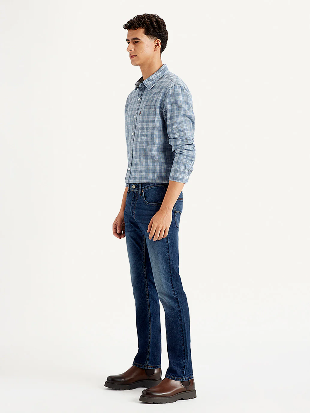 Men's 65504 Blue Skinny Fit Mid Rise Jeans - Image 2