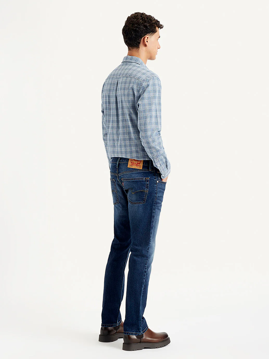Men's 65504 Blue Skinny Fit Mid Rise Jeans - Image 3