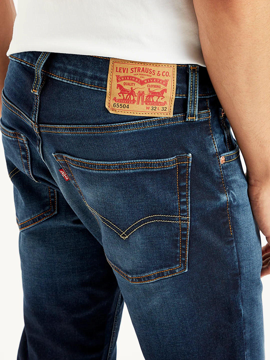 Men's 65504 Blue Skinny Fit Mid Rise Jeans - Image 4