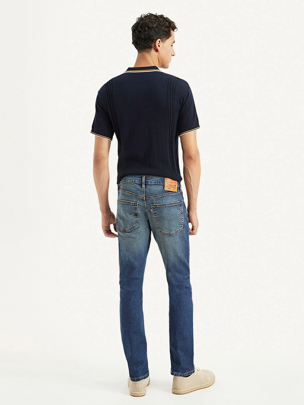 Men's 65504 Blue Skinny Fit Mid Rise Jeans - Image 4