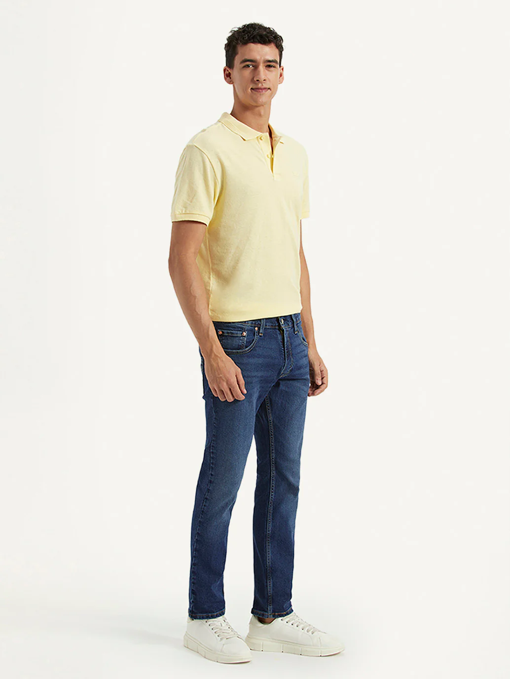 Men's 65504 Blue Skinny Fit Mid Rise Jeans - Image 5
