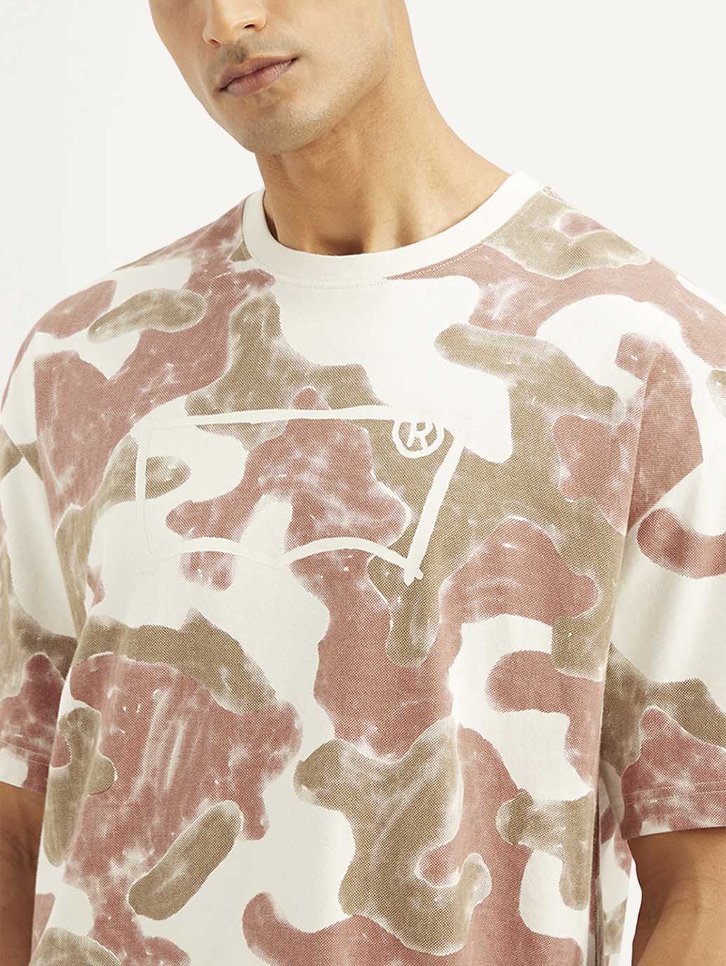 Men's Abstract Loose Fit T-shirt - Image 5
