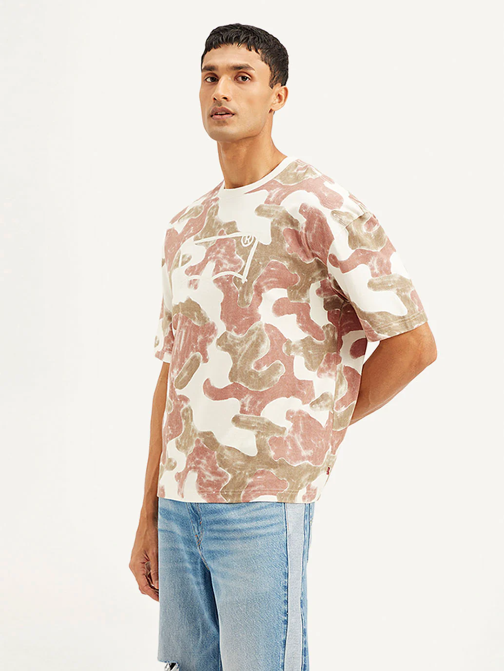 Men's Abstract Loose Fit T-shirt - Image 6