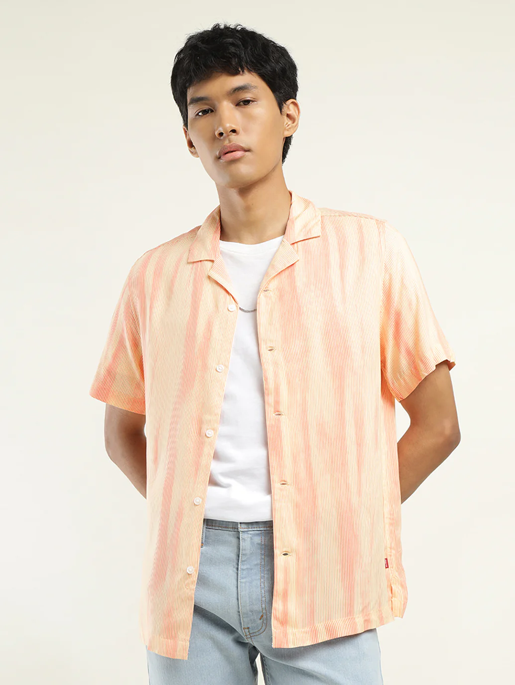 Men's Abstract Print Camp Shirt