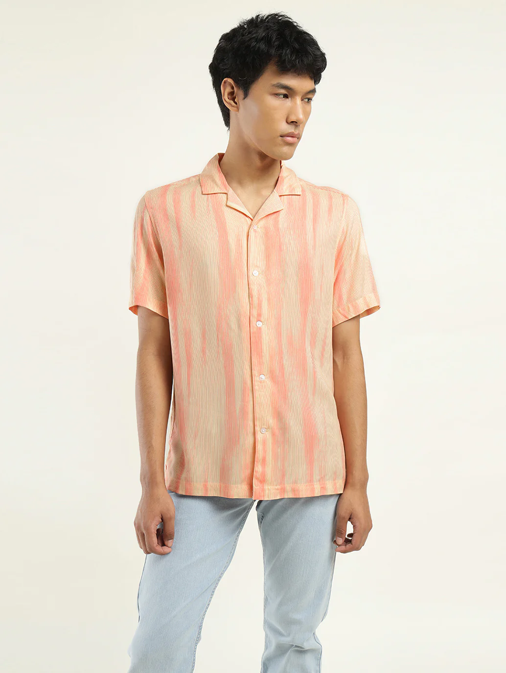 Men's Abstract Print Camp Shirt - Image 2