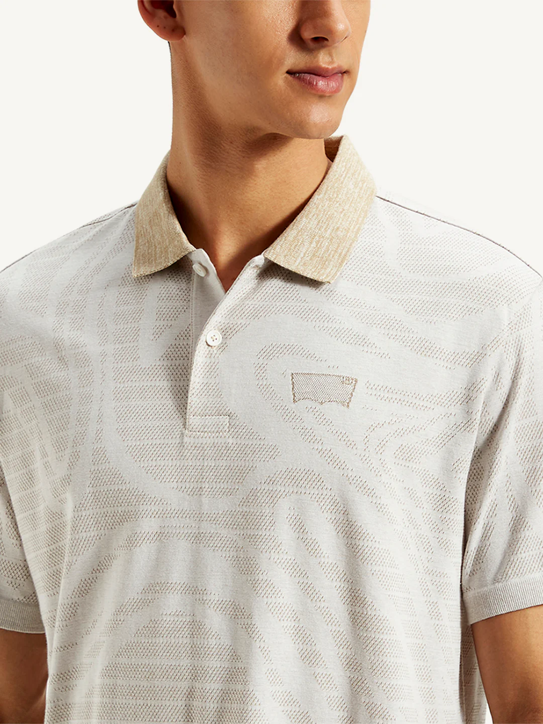 Men's Abstract Print Slim Fit Polo T-Shirt - Image 5