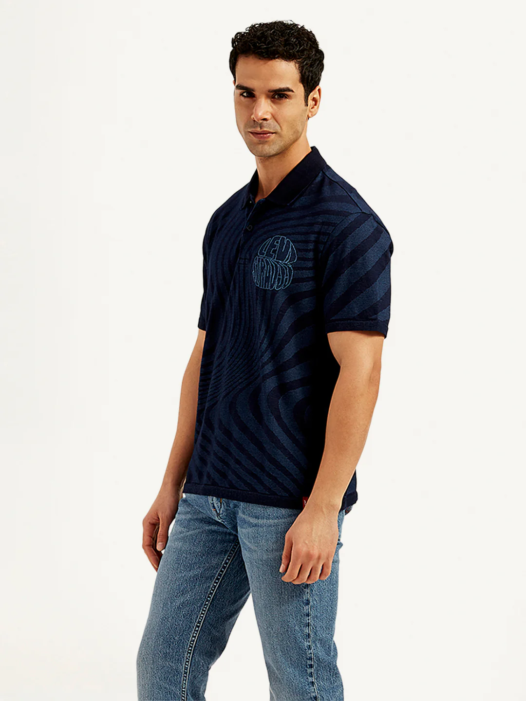 Men's Abstract Print Slim Fit Polo T-Shirt - Image 4