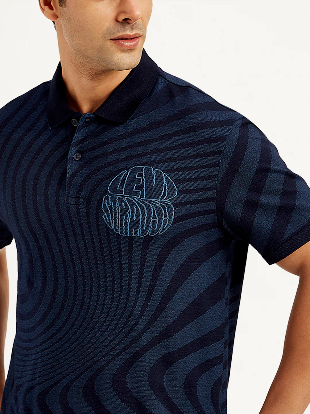Men's Abstract Print Slim Fit Polo T-Shirt - Image 5
