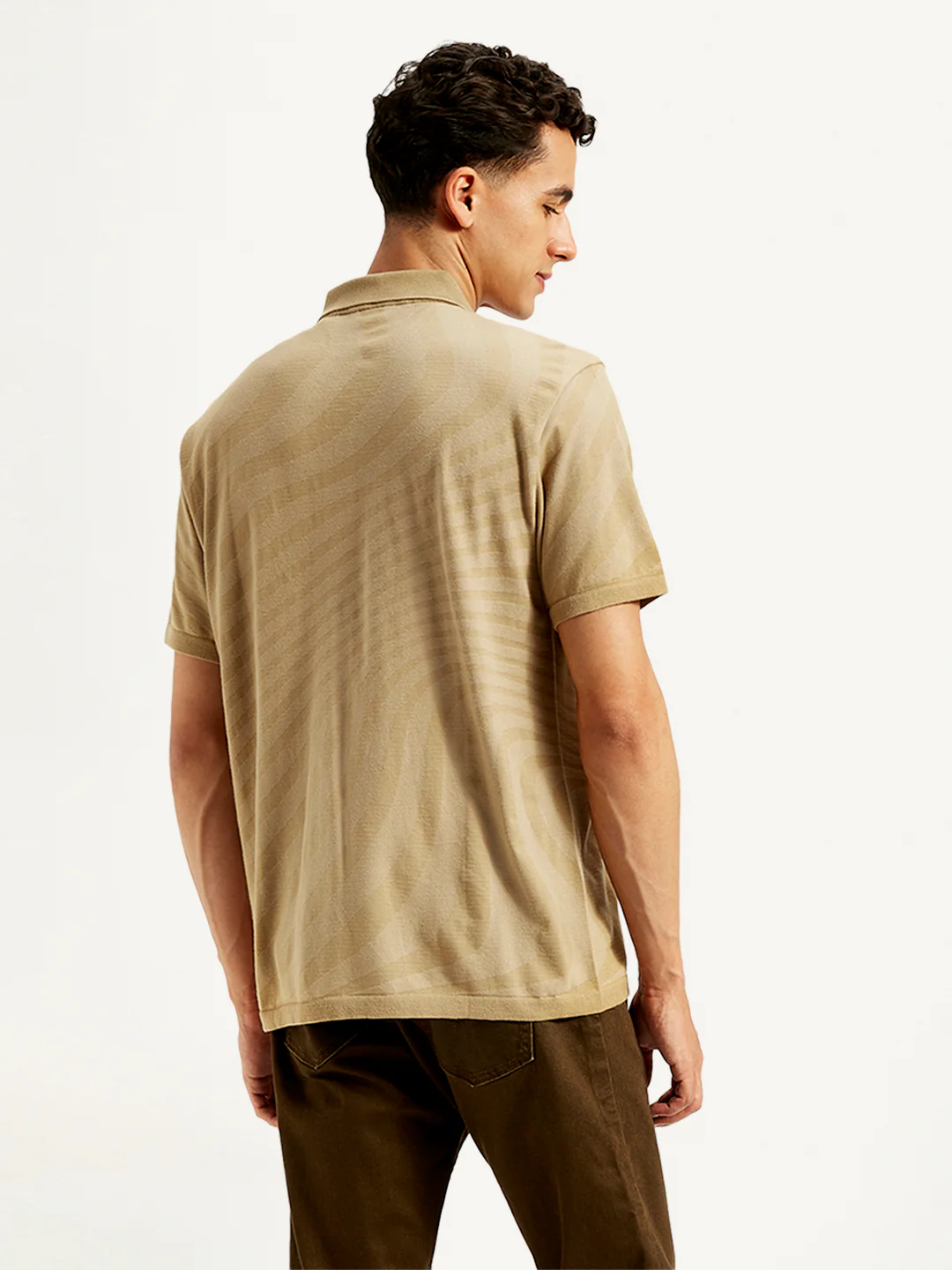 Men's Abstract Print Slim Fit Polo T-Shirt - Image 3