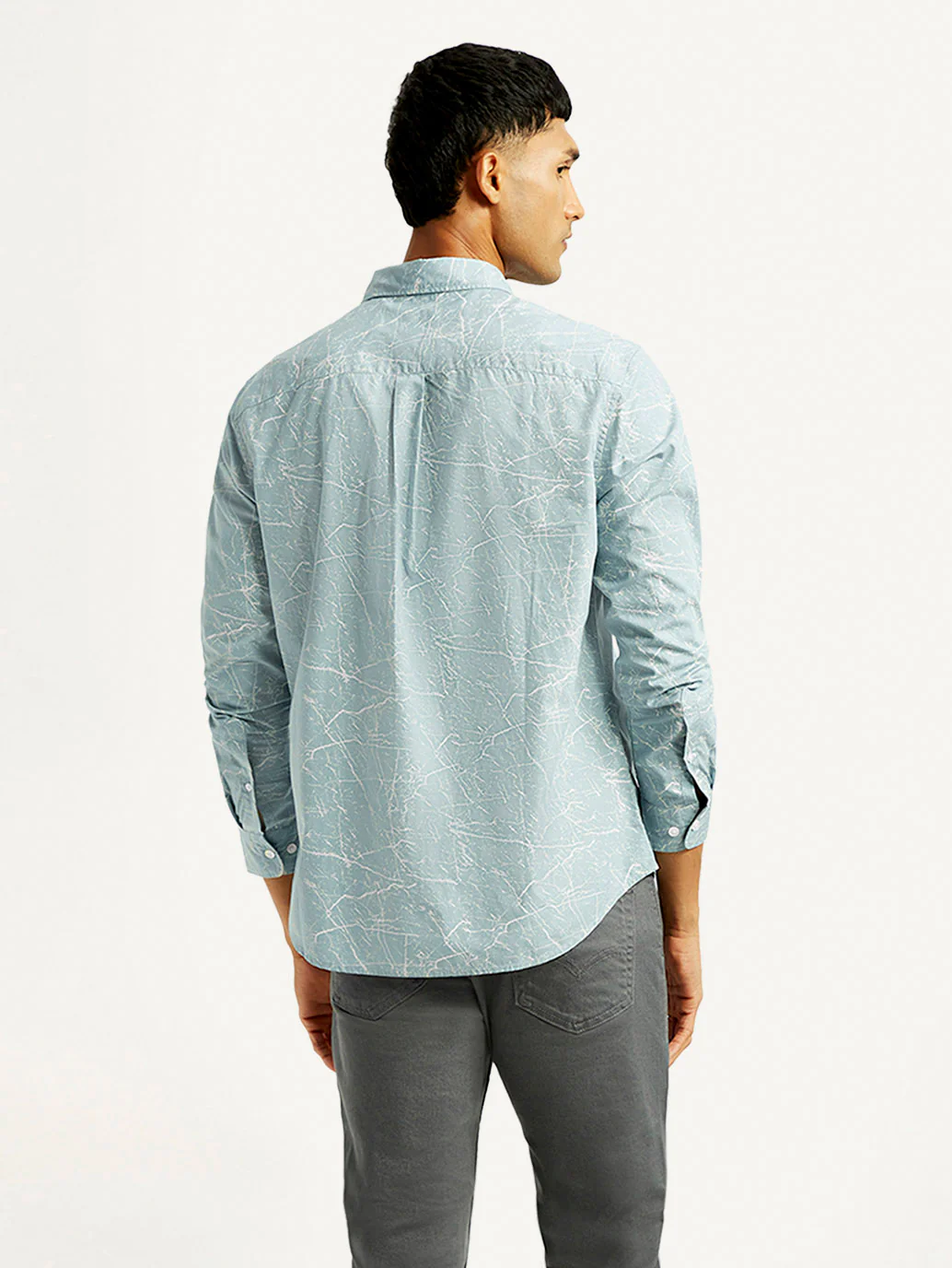 Men's Abstract Print Slim Fit Shirt - Image 3