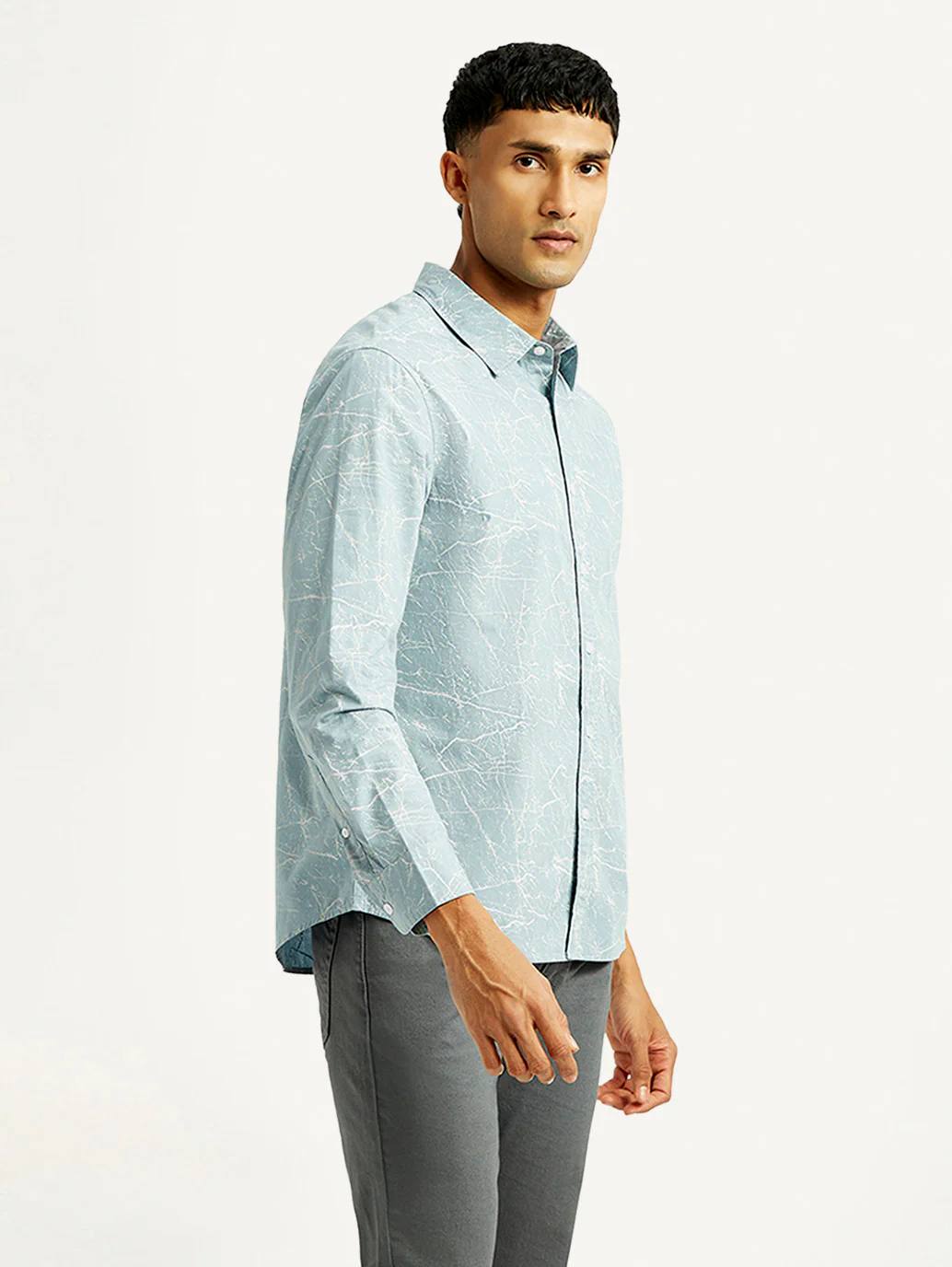 Men's Abstract Print Slim Fit Shirt - Image 5