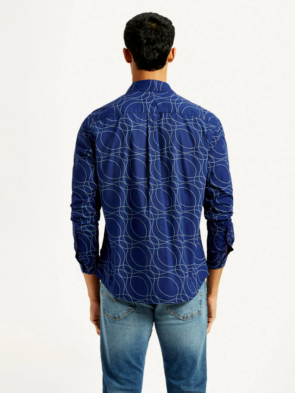 Men's Abstract Print Slim Fit Shirt - Image 3
