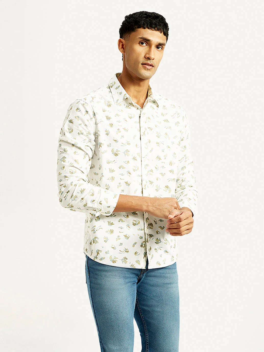 Men's Abstract Print Slim Fit Shirt - Image 5