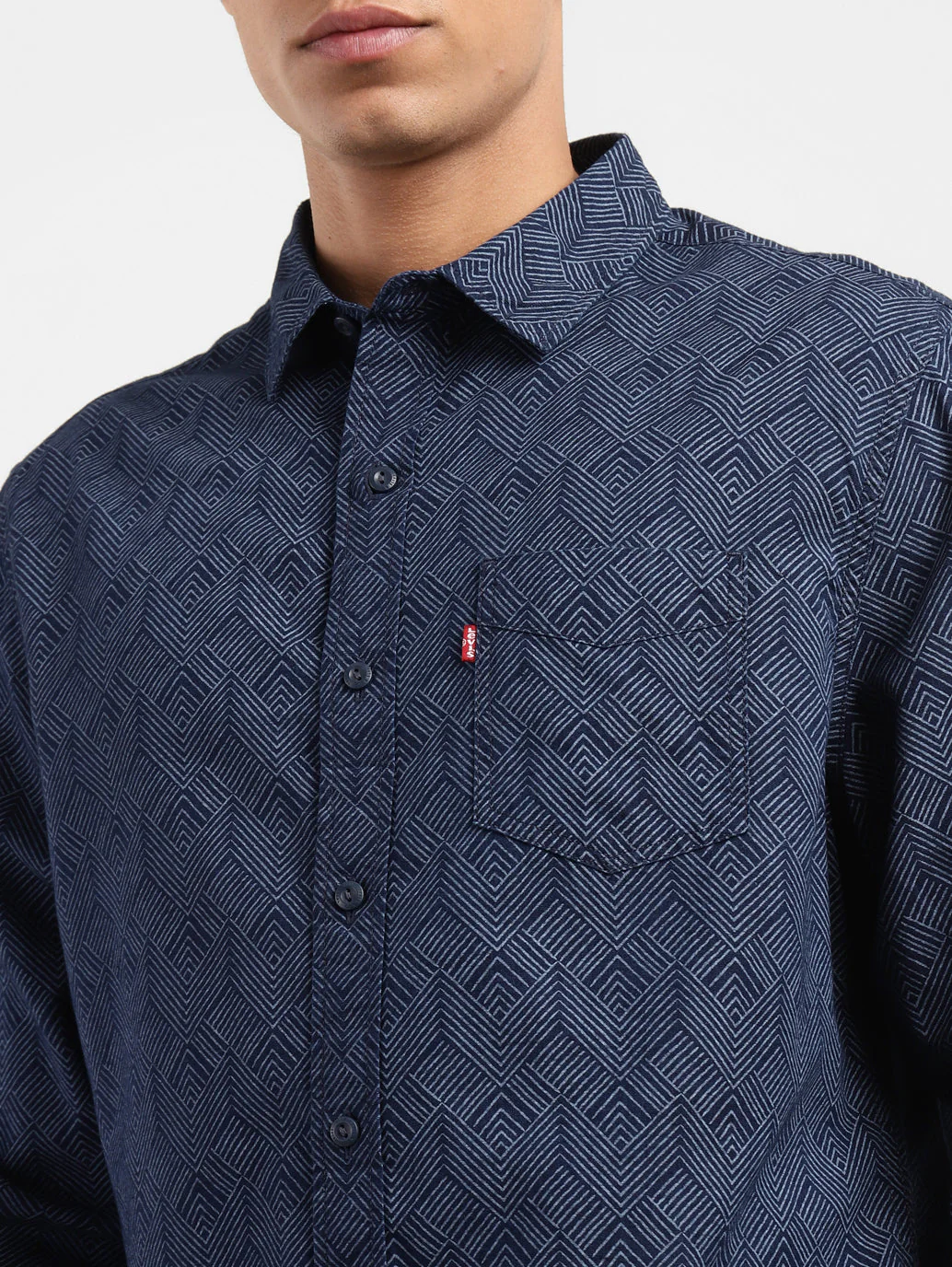 Men's Geometric Print Slim Fit Shirt - Image 5