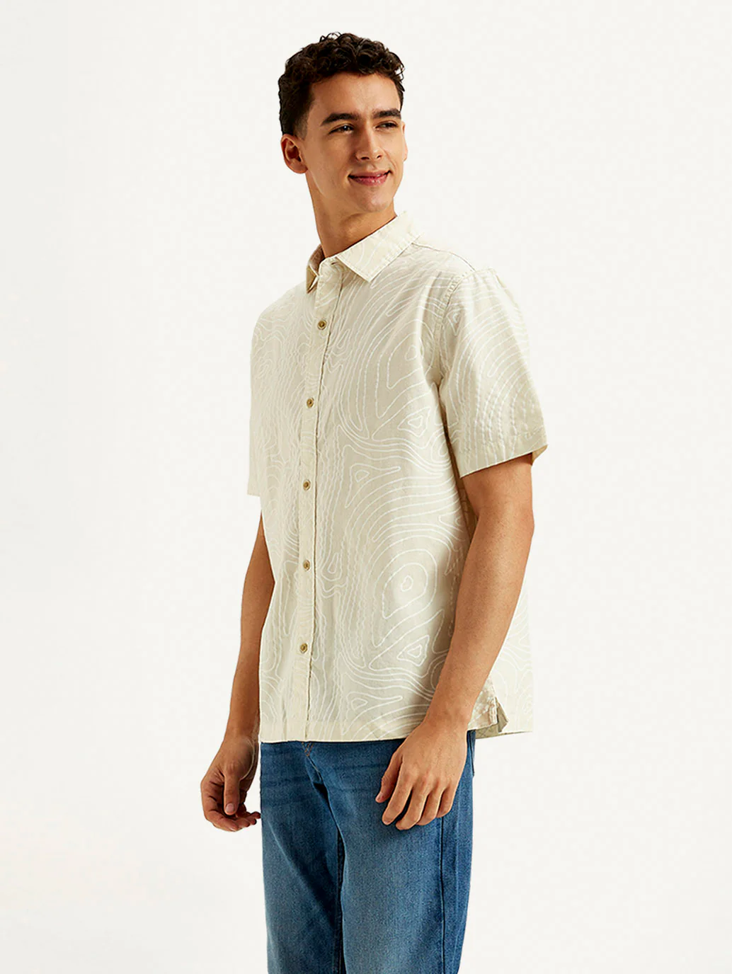 Men's Abstract Loose Fit Shirt - Image 5